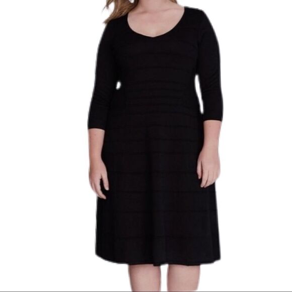 Lane Bryant Black Ottoman Sweater Dress. Sz 14-16. Great Condition! - Picture 1 of 12